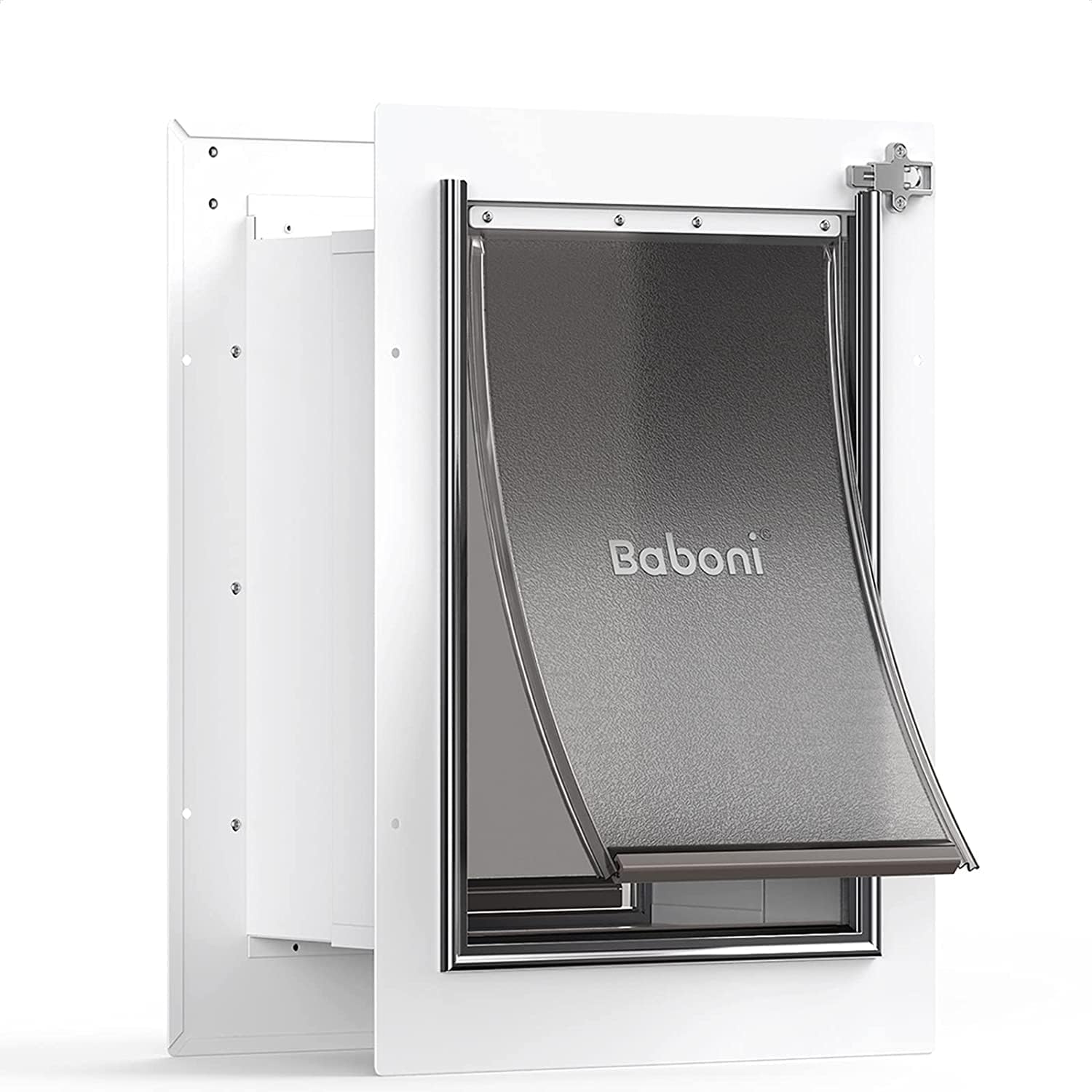 Baboni Pet Door for Wall - Durable Double Flap Dog and Cat Door