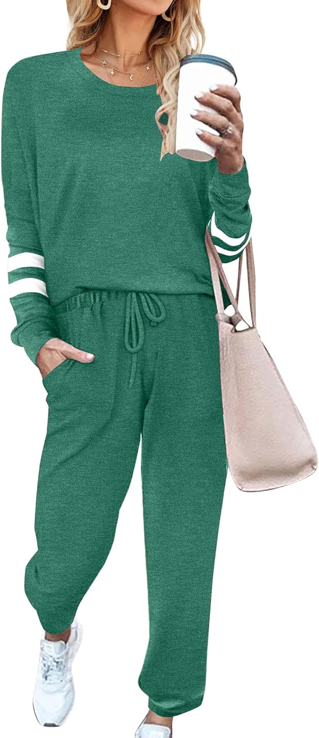 Ekouaer Loungewear Set for Women - Cozy Pajamas with Pockets