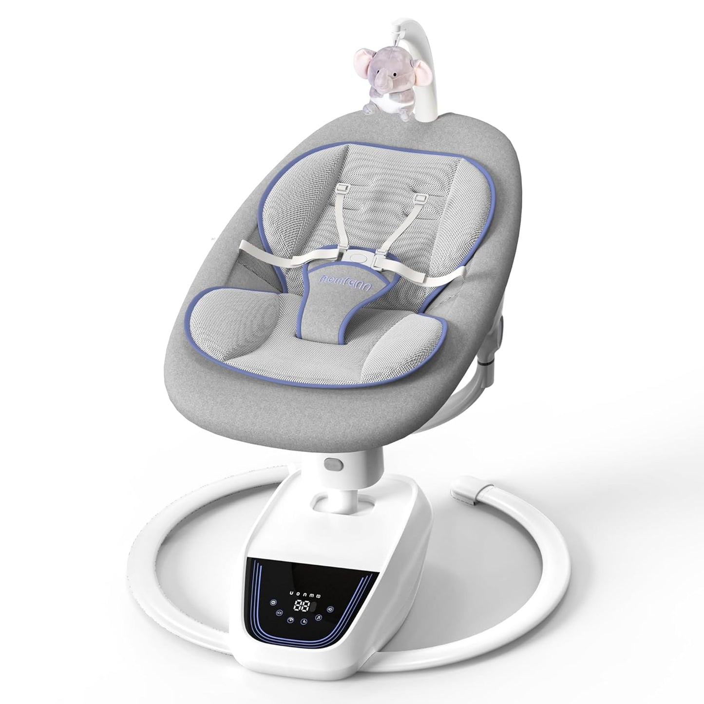 Baby Swing for Infants with Adjustable Height and 180 Rotating Seat