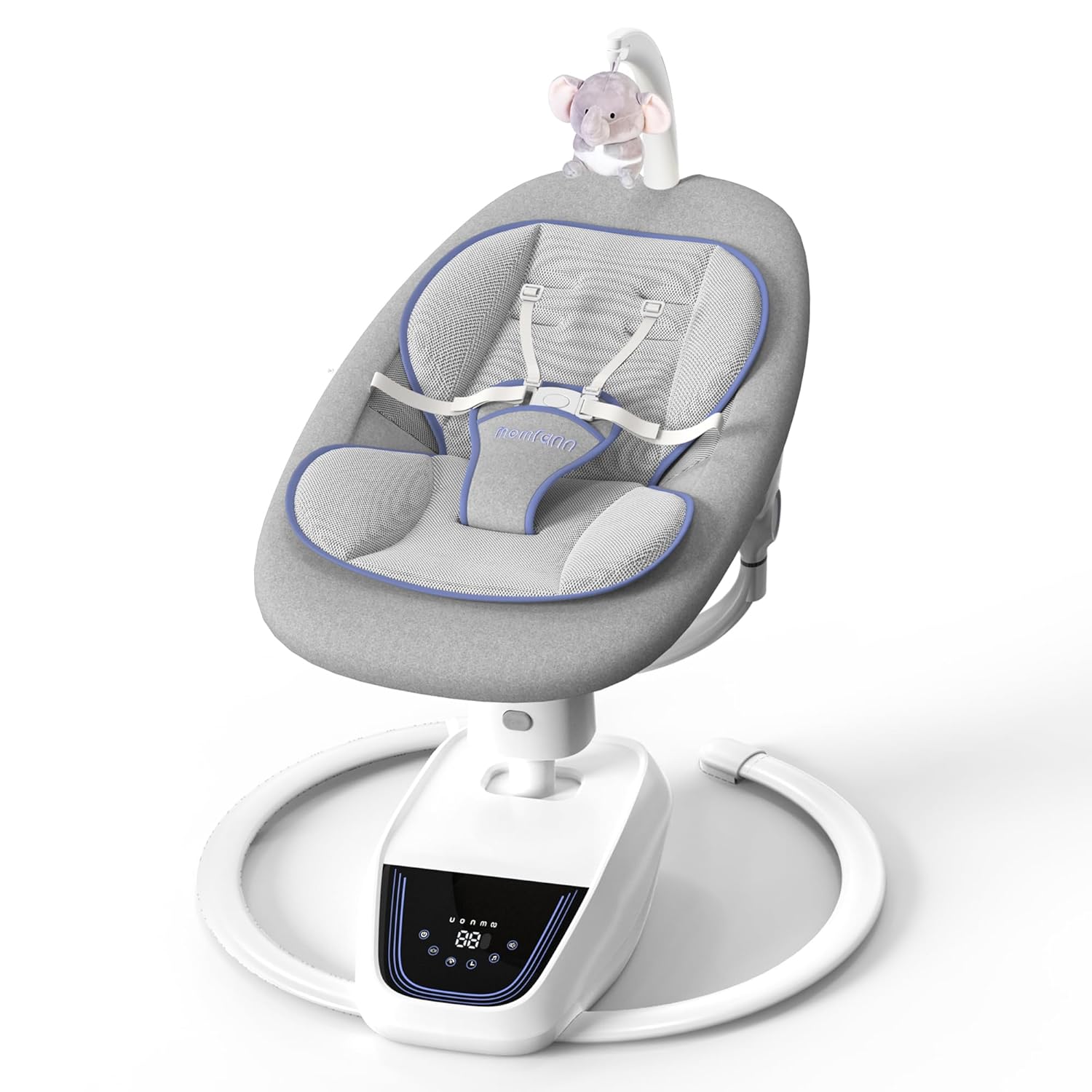 Baby Swing for Infants with Adjustable Height and 180 Rotating Seat