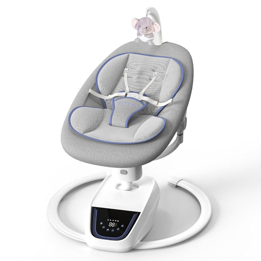 Baby Swing for Infants with Adjustable Height and 180 Rotating Seat