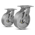 6in Heavy Duty Industrial Casters with Cast Iron Wheels for Trucks