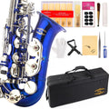 E Flat Alto Saxophone Glory Blue/Silver - Quality Starter Instrument