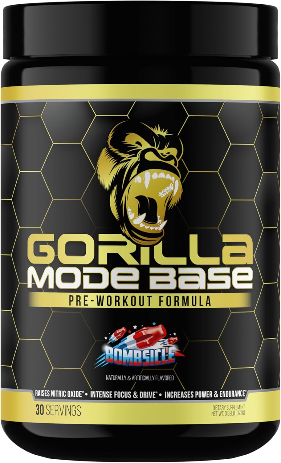 Gorilla Mind Base Pre Workout for Intense Focus and Energy