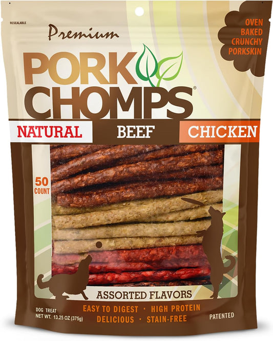 Pork Chomps 5-inch Munchy Sticks Variety Pack