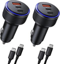 Car Charger for iPhone 16/16 Pro Max USB C Fast Charger - 3-Port 90W