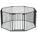 Bonnlo 188ft Wide Baby Gate Playpen 8 Panel Adjustable Play Yard