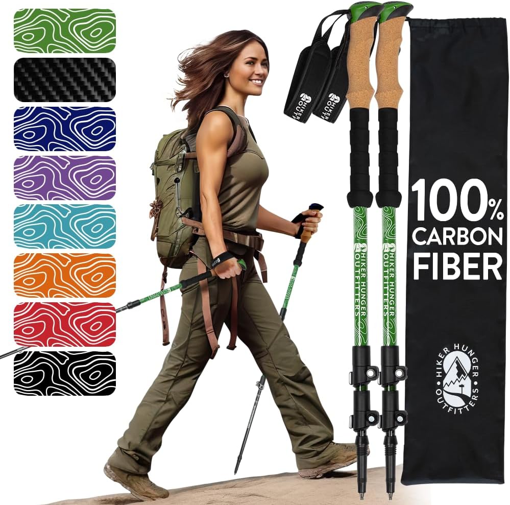 USA Brand Carbon Trek Poles - Strong & Light