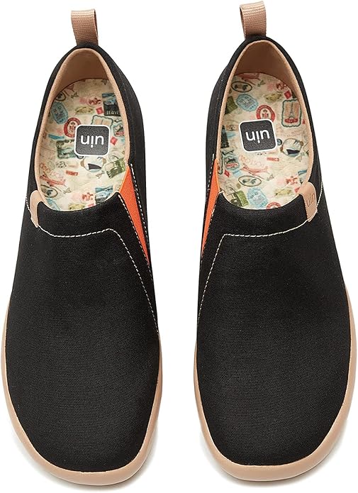 UIN Women's Fashion Floral Art Sneaker Slip-On Travel Shoes