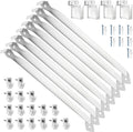 12 Inch Wire Shelf Brackets Set 8 Pack - Heavy-Duty Support
