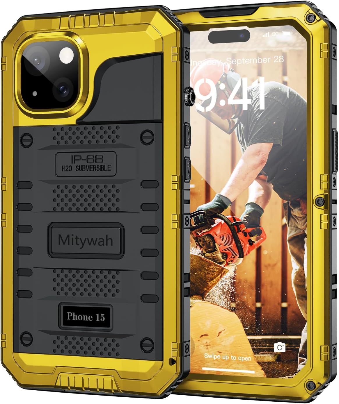Mitywah Waterproof Case for iPhone 15 - Heavy Duty Protection