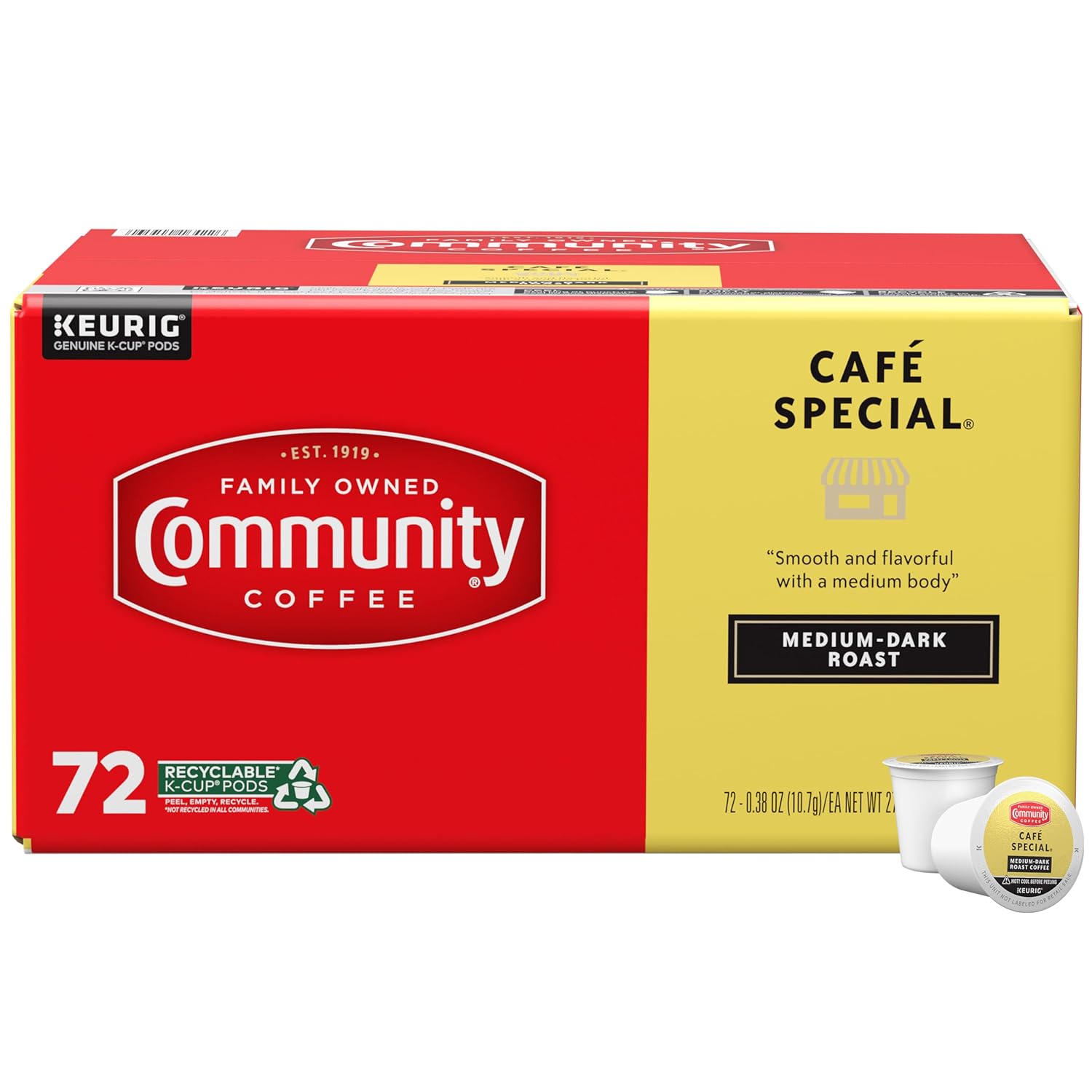 Community Coffee Cafe Special Pods for Keurig - 72 Count