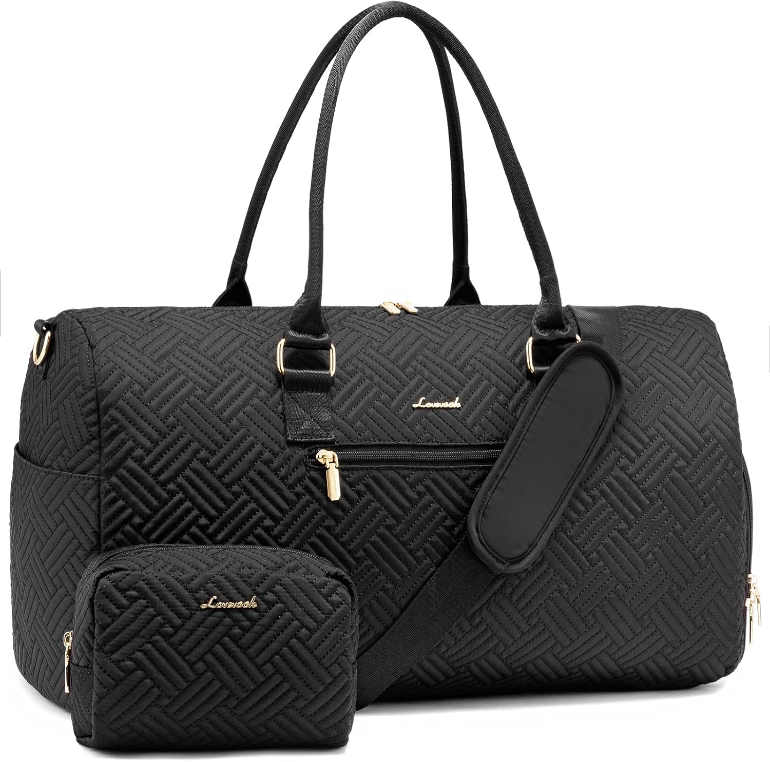 LOVEVOOK Travel Duffle Bag with Shoe Compartment and Toiletry Bag