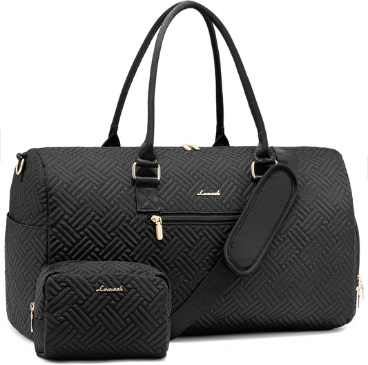 LOVEVOOK Travel Duffle Bag with Shoe Compartment and Toiletry Bag