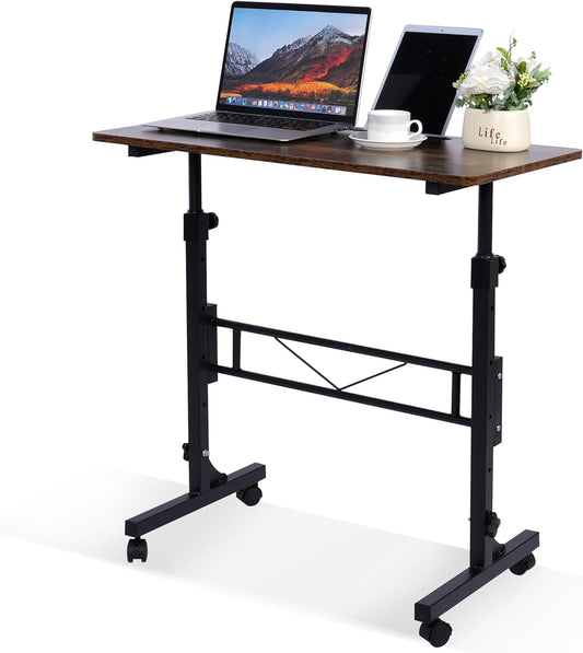 Portable Adjustable Standing Desk for Home Office ~ Mobile Sit-Stand Solution