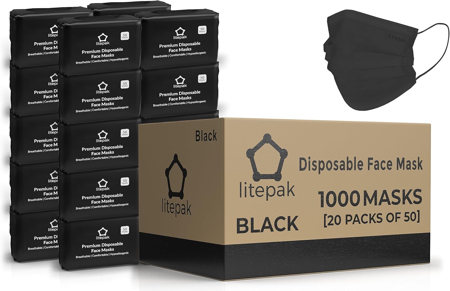 Disposable Face Masks - 1,000 PCS - Comfortable & Breathable