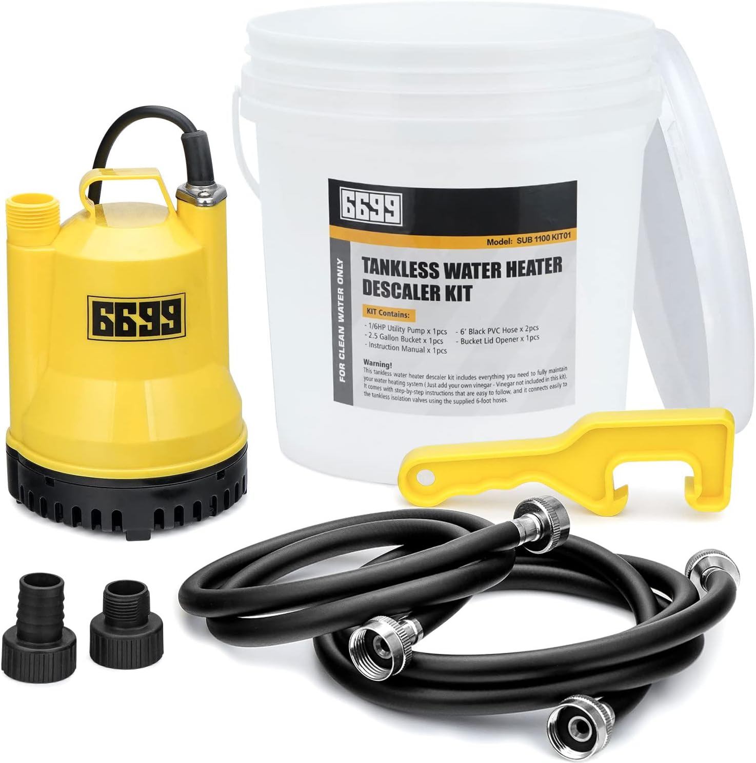 Tankless Water Heater Descale Kit | Easy Installation | Power Pump | Cleanup Made Simple!