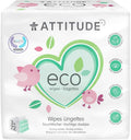 ATTITUDE Biodegradable Baby Wipes, Unscented Pack of 3 - Gentle Clean
