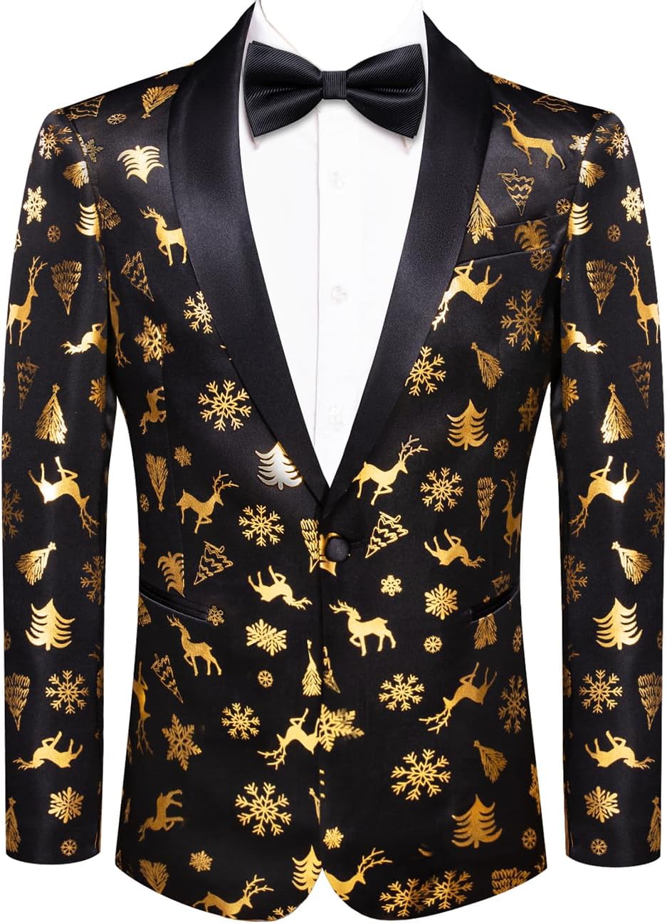 Hi-Tie Stylish Men Suit Jacket Blazer for Elegant Occasions