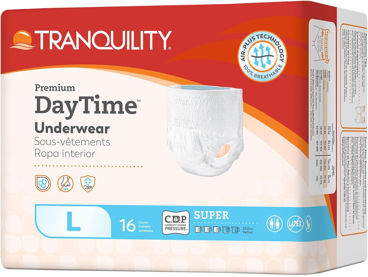 Tranquility Super Absorbent Disposable Underwear - All-Day Comfort! - 64 Count