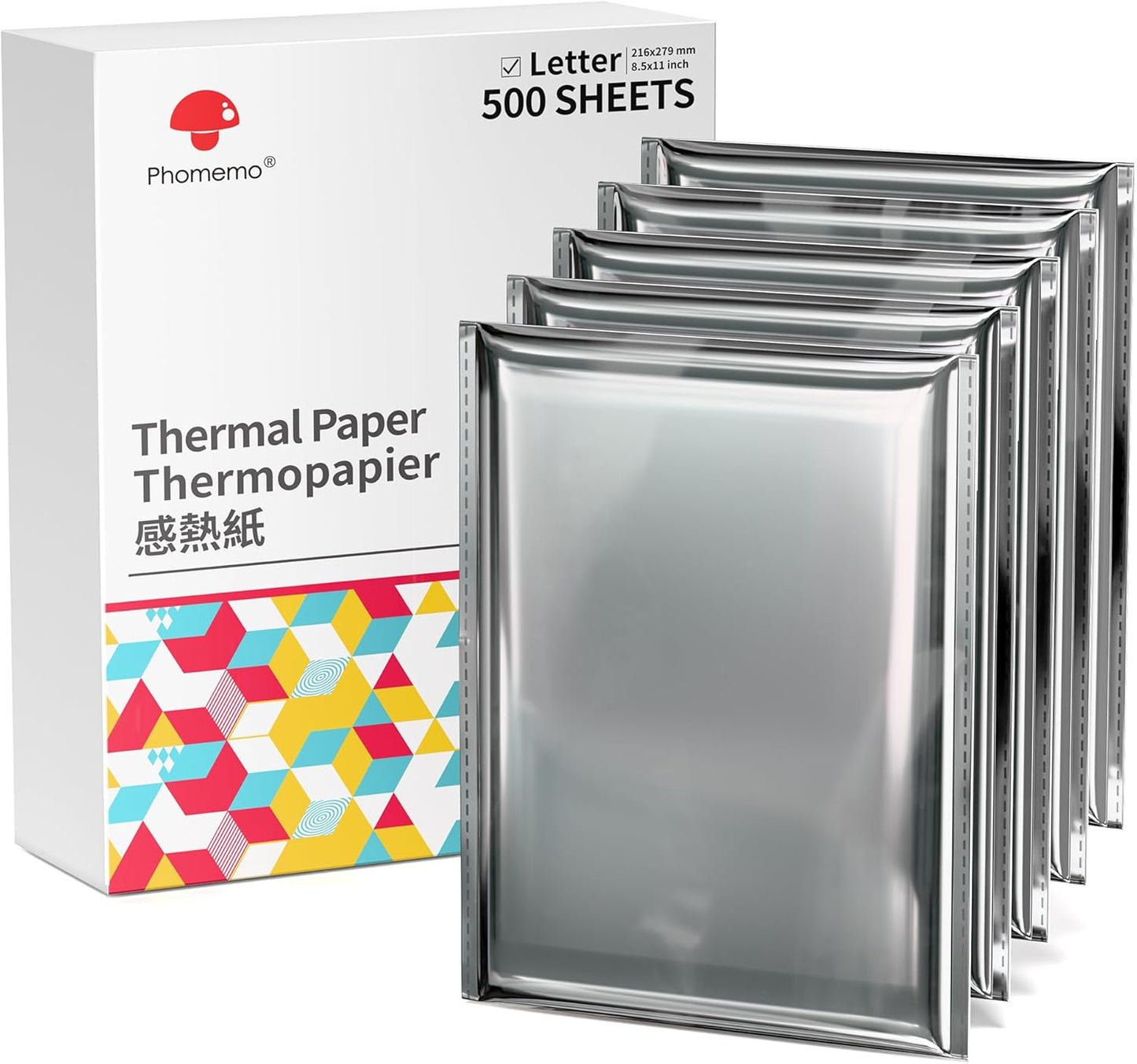 Phomemo Thermal Printer Paper 8.5 x 11 Inch for Portable Use