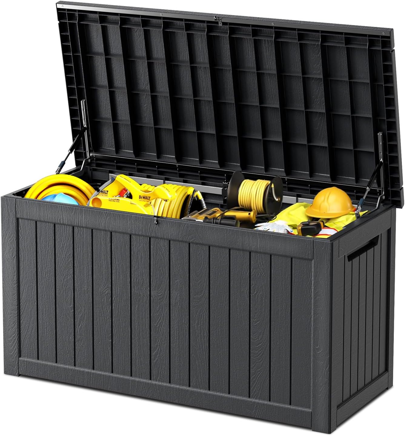 270 Gallon Deck Box for Outdoor Storage - Waterproof & Lockable