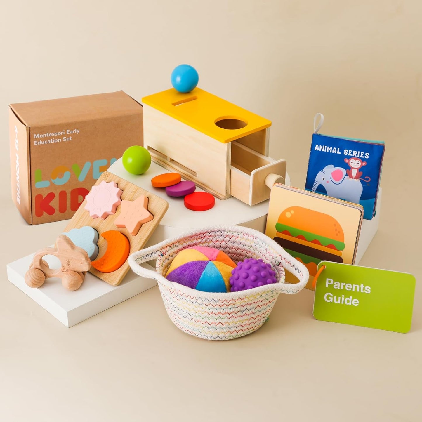Montessori 6-in-1 Baby Learning Kit - Explore & Grow