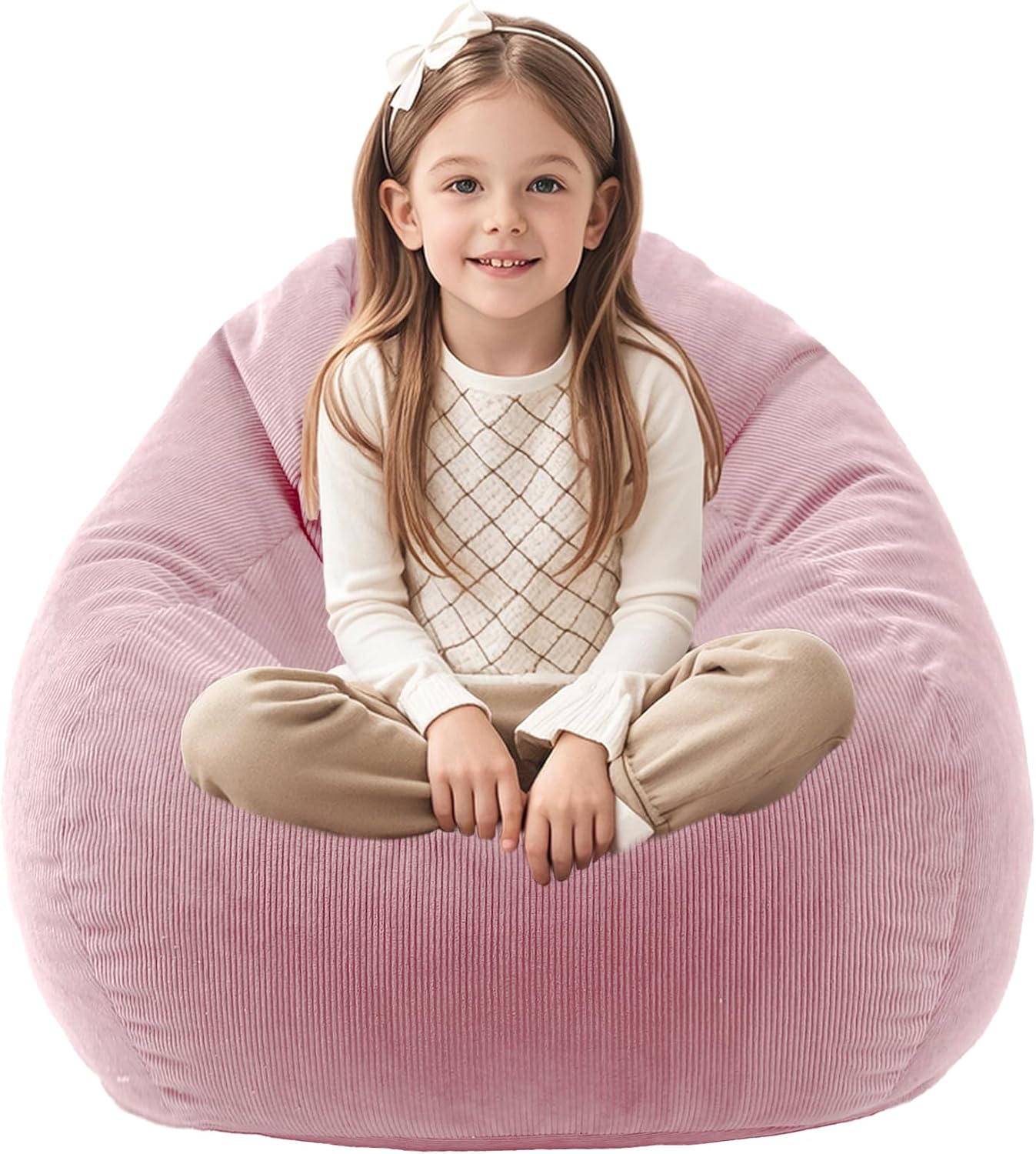 Ultra Soft Memory Foam Bean Bag Chair - Pink