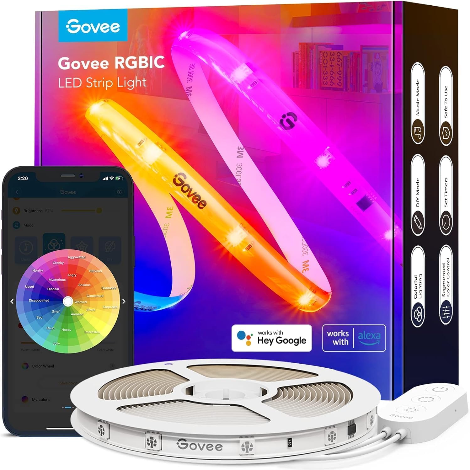 Govee RGBIC Pro LED Strip Lights for Colorful Home Decor