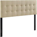 Modway Emily Tufted Button Linen Upholstered King Headboard - Elegant