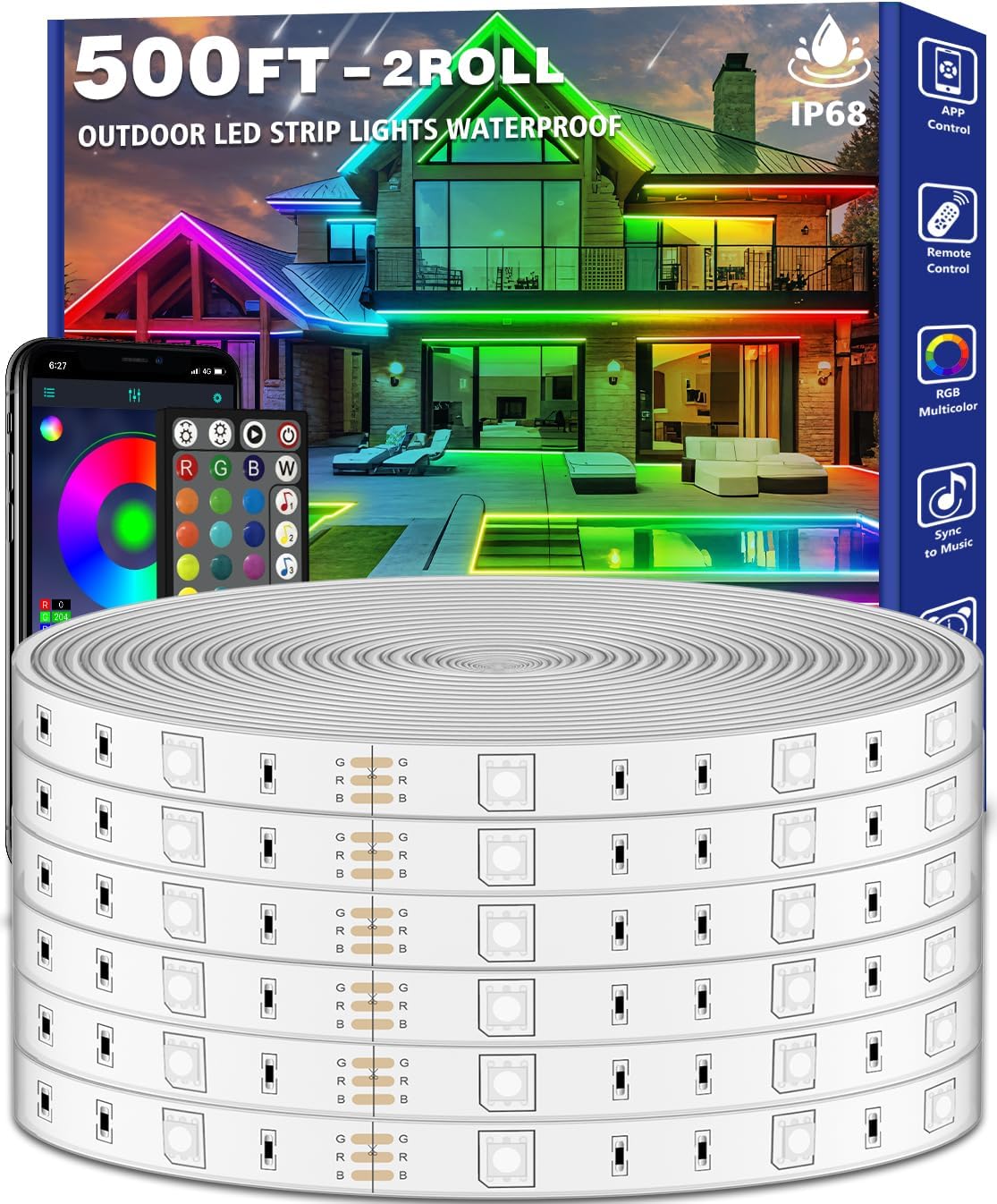 500ft Outdoor LED Strip Lights Waterproof for Any Occasion