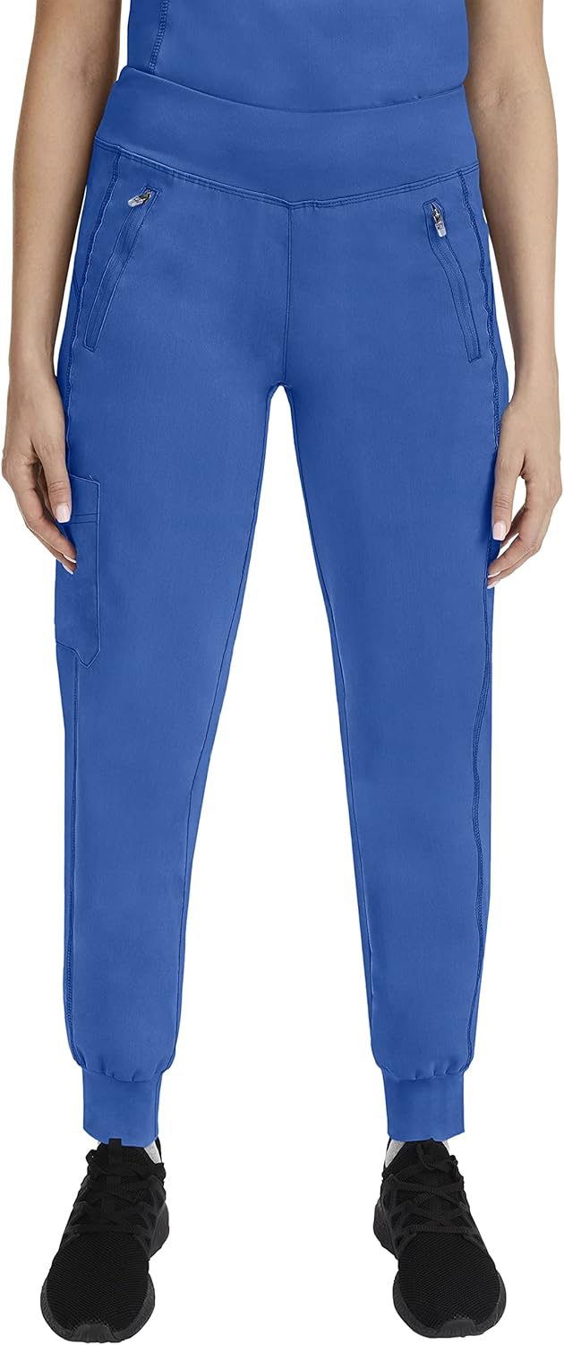 Healing Hands Jogger Scrubs for Women with 6 Pockets in Purple