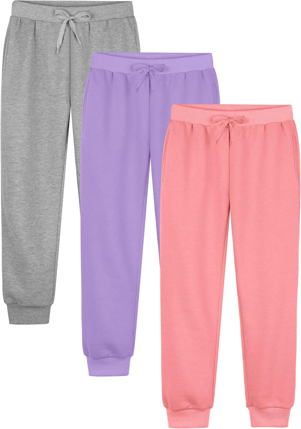Resinta Girls Fleece Lined Sweatpants for Active Kids Comfort