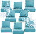 6 in Thicker Outdoor Chair Cushion 8 Sets - Waterproof Patio Cushions