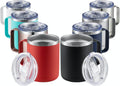 MEWAY 12oz Mix Color Insulated Travel Mug 8-Pack - Durable 18/8 Steel
