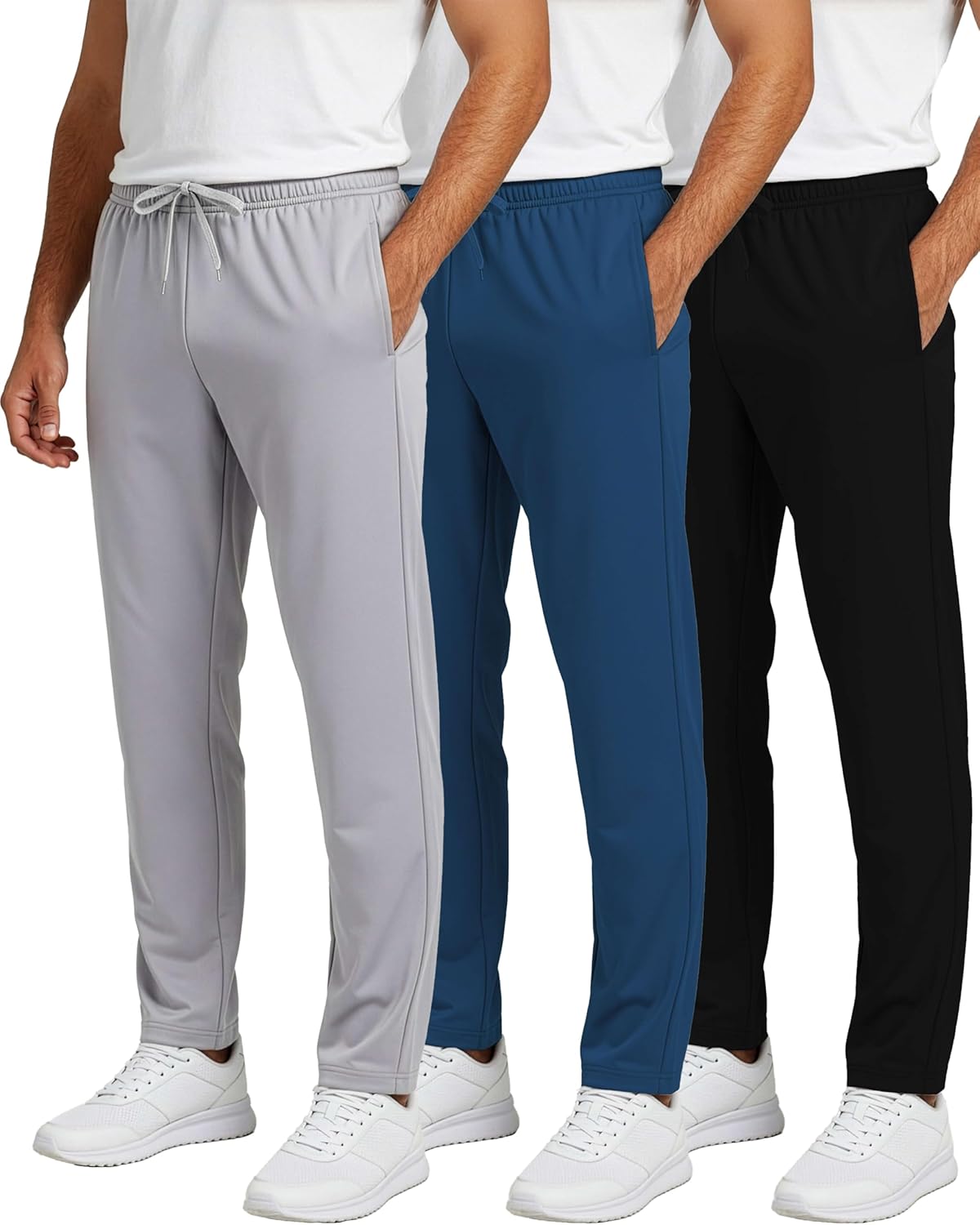 Real Essentials Mens Sweatpants for Workout and Lounge Comfort