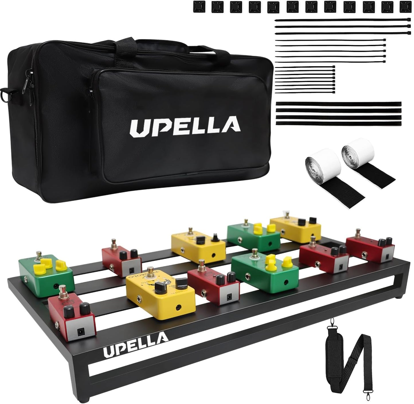 Guitar Pedal Board Aluminum Effect Pedalboard with Carry Bag