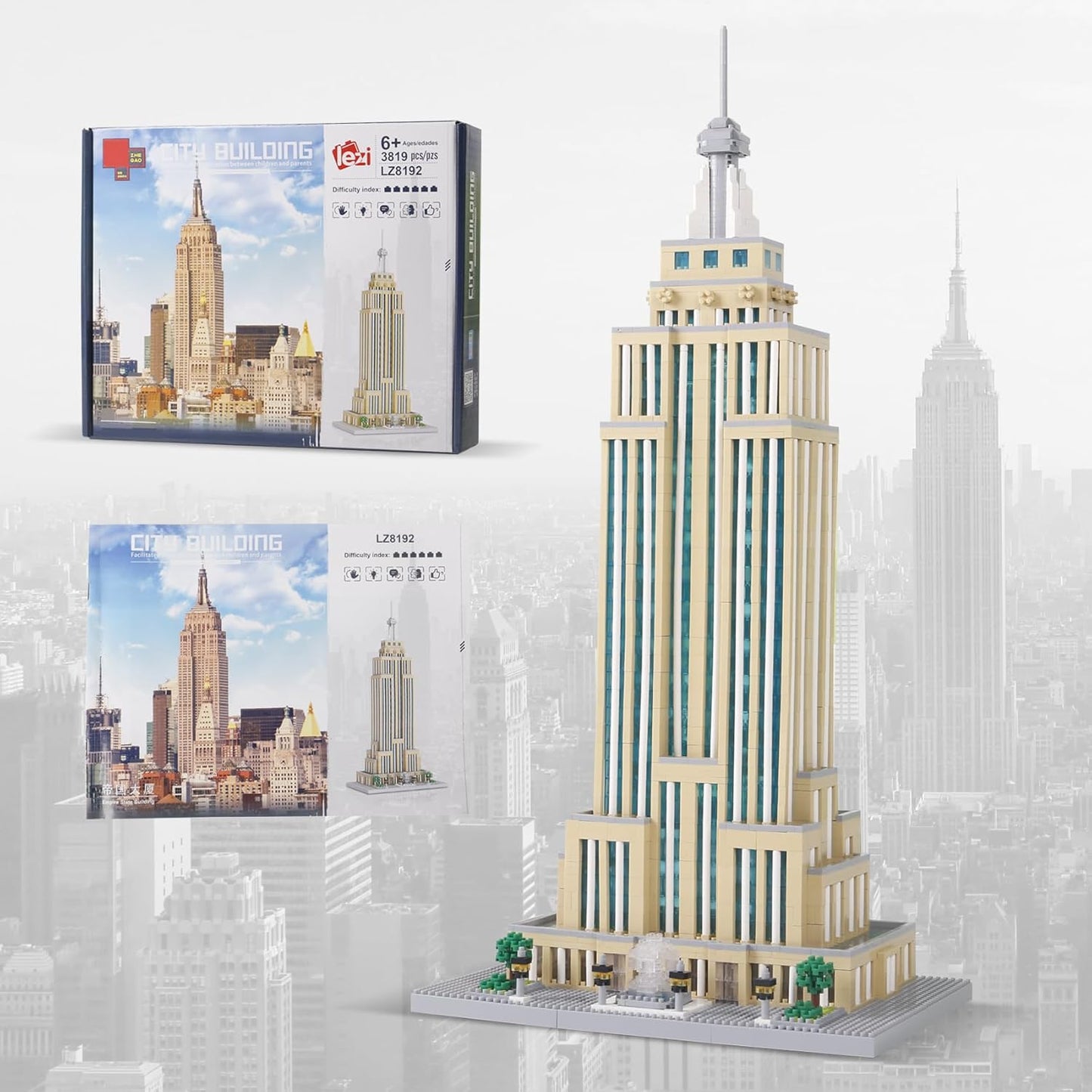 3819PCS Empire State Micro Mini Building Blocks Set for All Ages