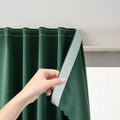Blackout Curtains for Bedroom Sticky Curtain 47in x 96in - Dark Green
