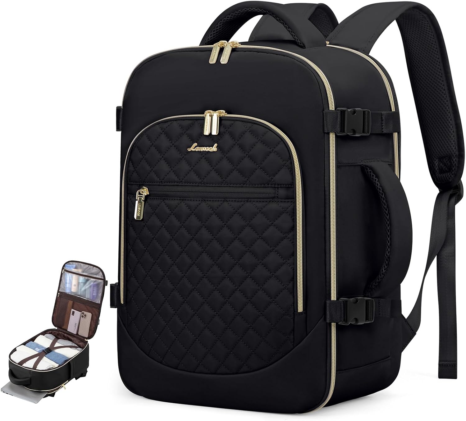 LOVEVOOK 40L Travel Backpack for Women - Airline Approved Carry On