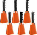 6 Pcs 10 in Cowbell with Handle - Loud Cheering Bells for Games
