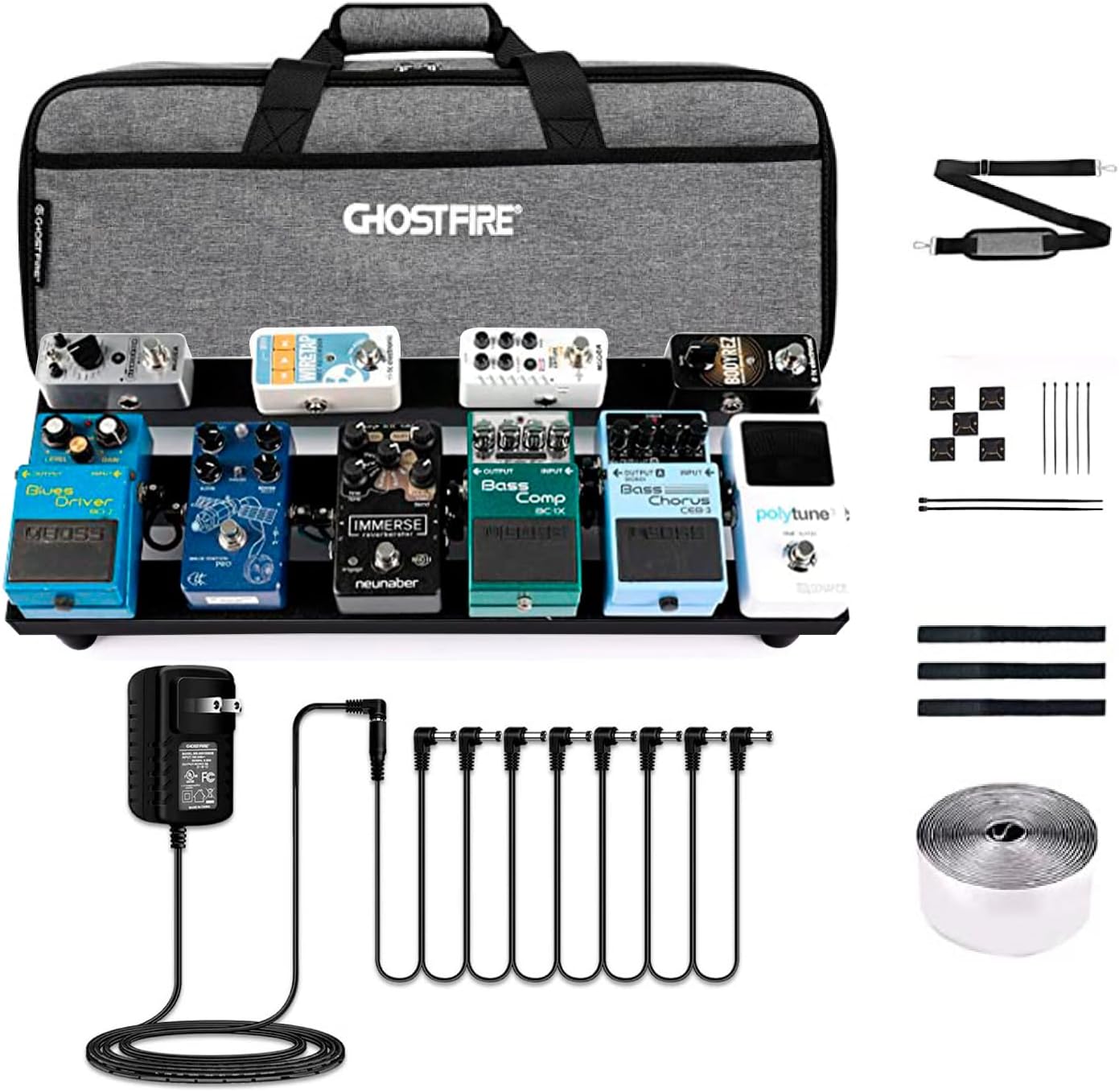 Ghost Fire Guitar Pedal Board: Lightweight Aluminum Alloy Design