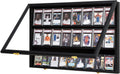 Baseball Card Display Case for 24 Graded Sports Cards Black