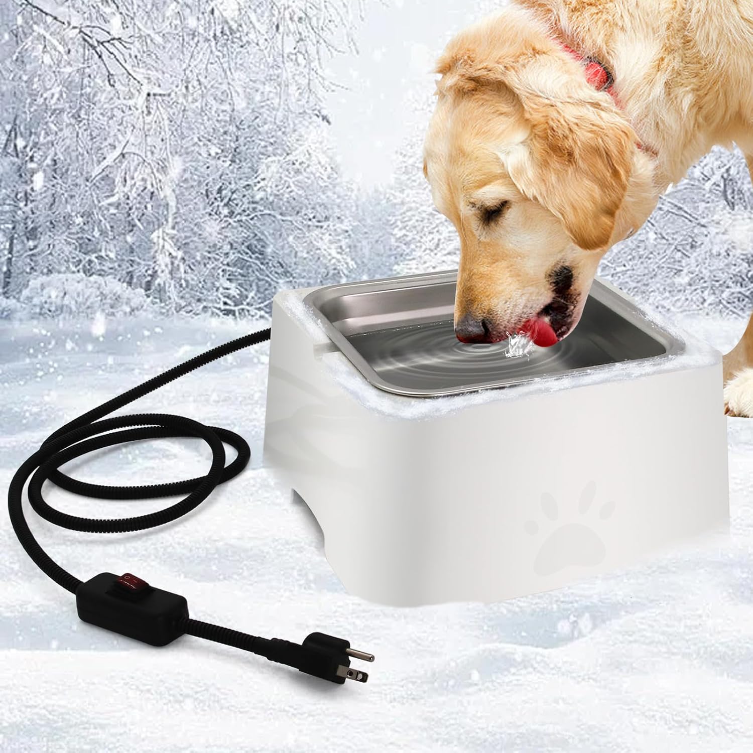 Non-Freezing Heated Water Bowl for Pets