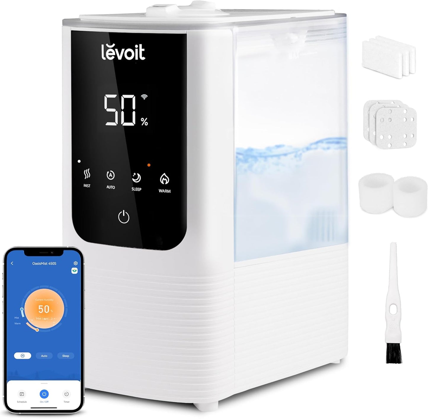 LEVOIT Humidifiers for Bedroom with Smart Warm and Cool Mist