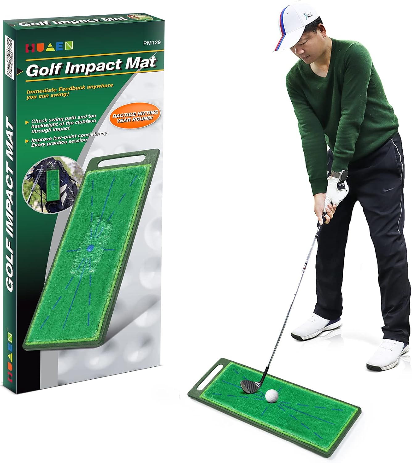 Advanced Swing Detection Golf Mat by HUAEN