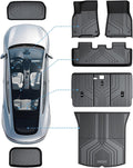 COMAUTO Thickened Fit for Tesla Model Y Floor Mats - Full 9-Piece Set