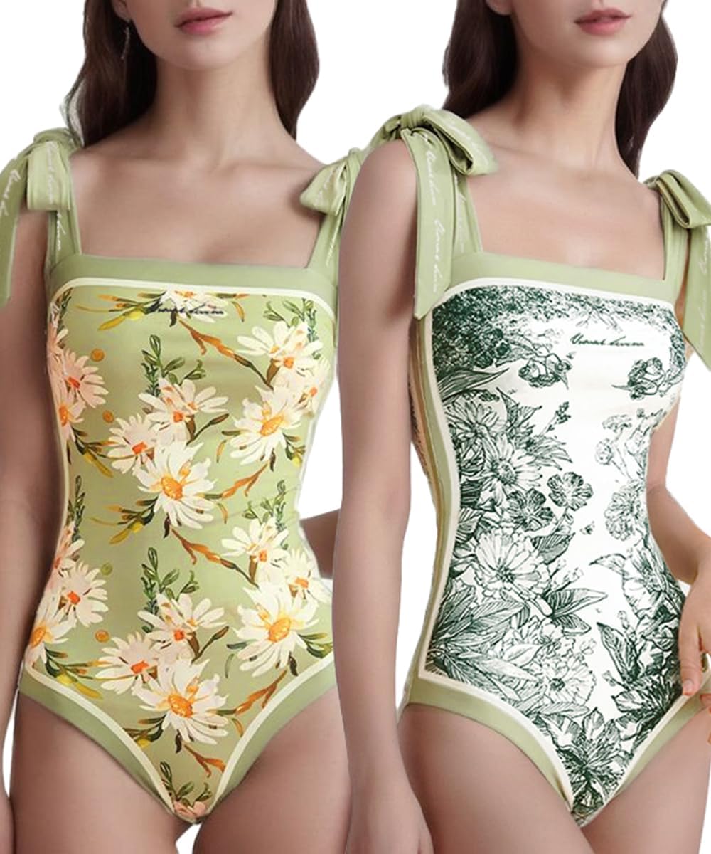 Reversible Floral One Piece Swimsuit for Women by SKAYS