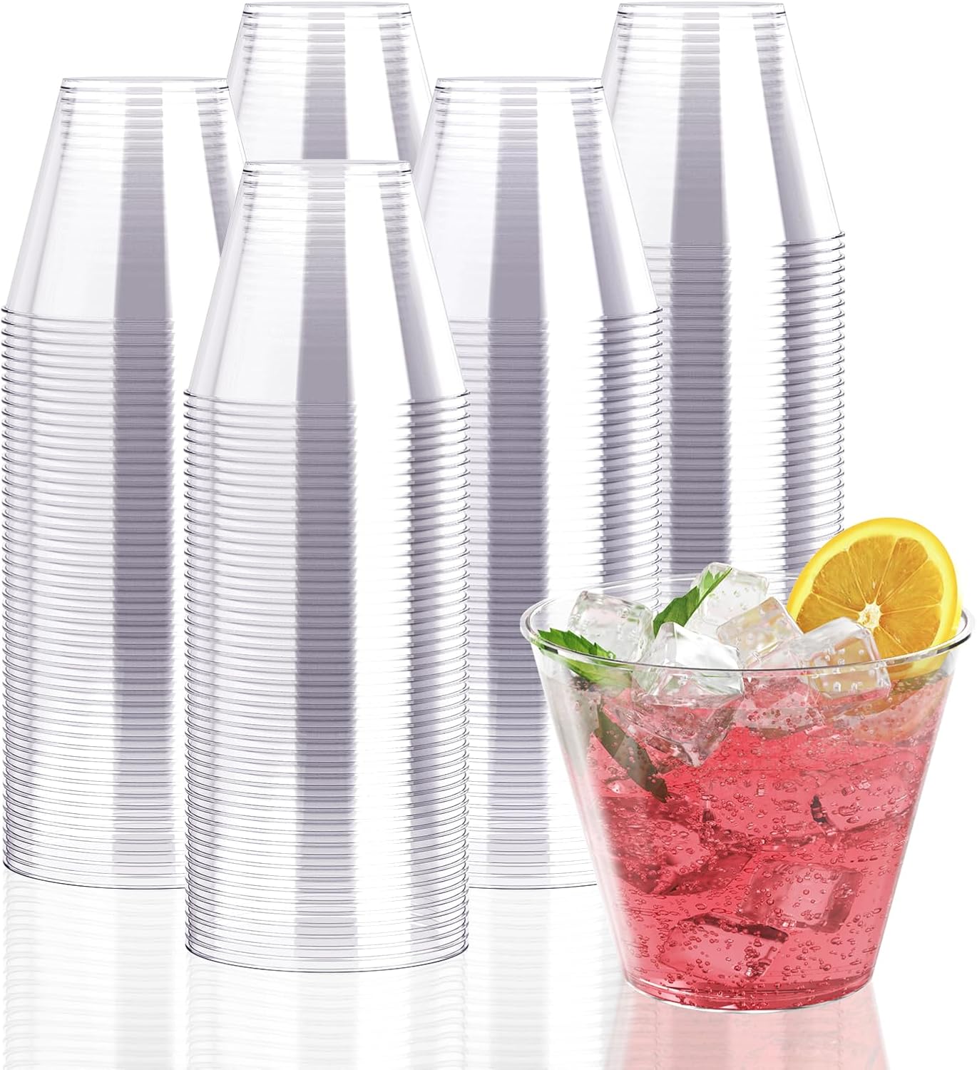JollyPack 300 Pack Clear Plastic Cups for All Occasions Events