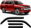 In-Channel Rain Guards for Toyota 4Runner 2010-2024, Black 4 PCS